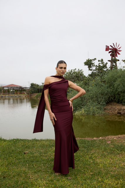 Vestido Sayda Guinda