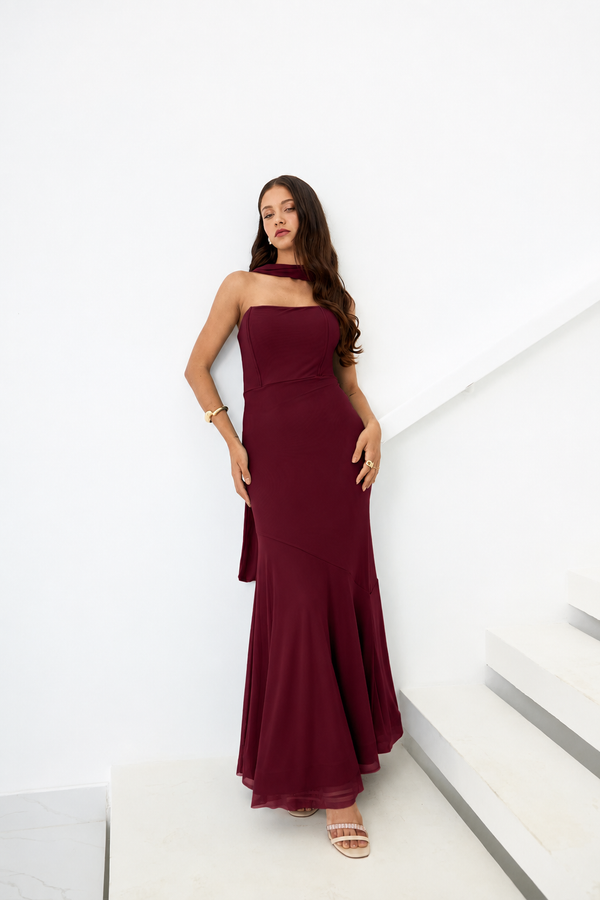 VESTIDO LARA - GUINDA