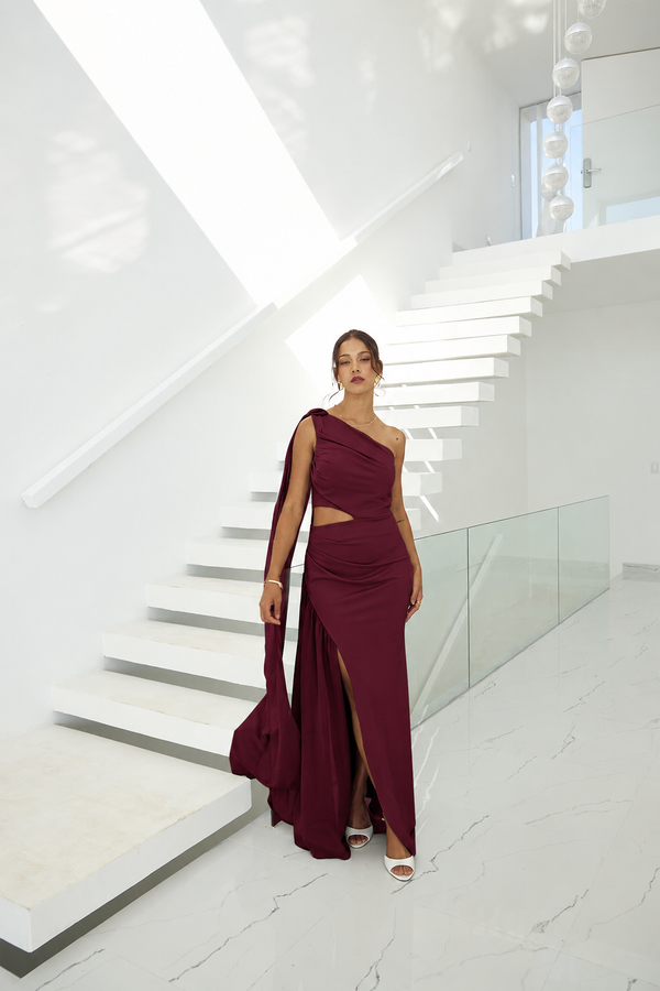 VESTIDO CLAUDIA - GUINDA