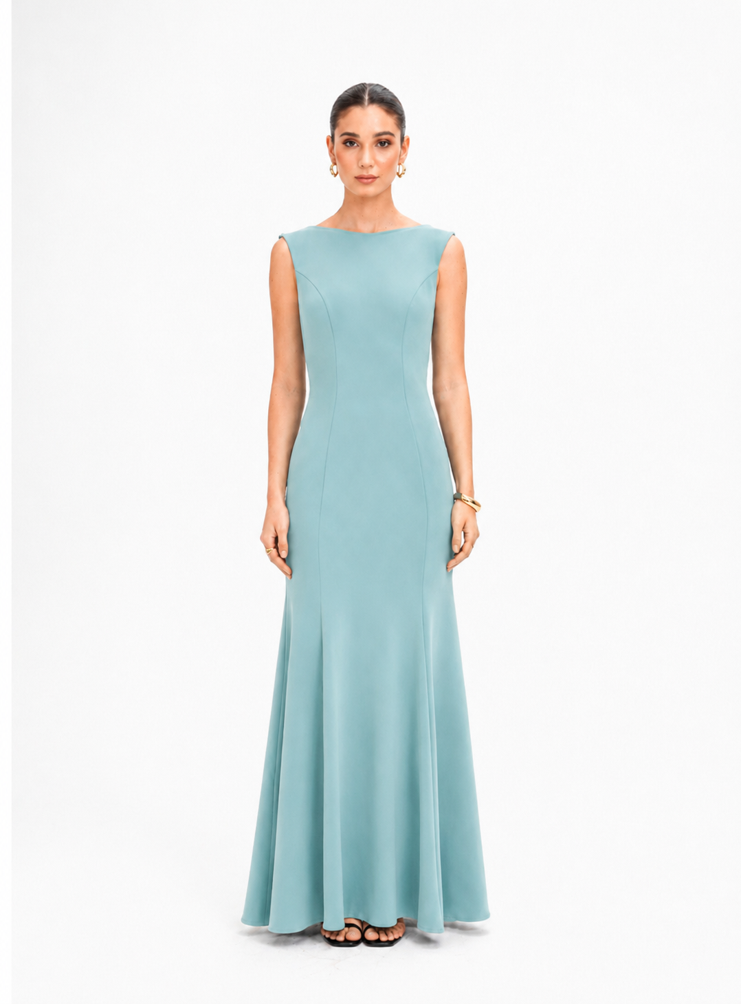 Vestido Mariana Verde Cemento