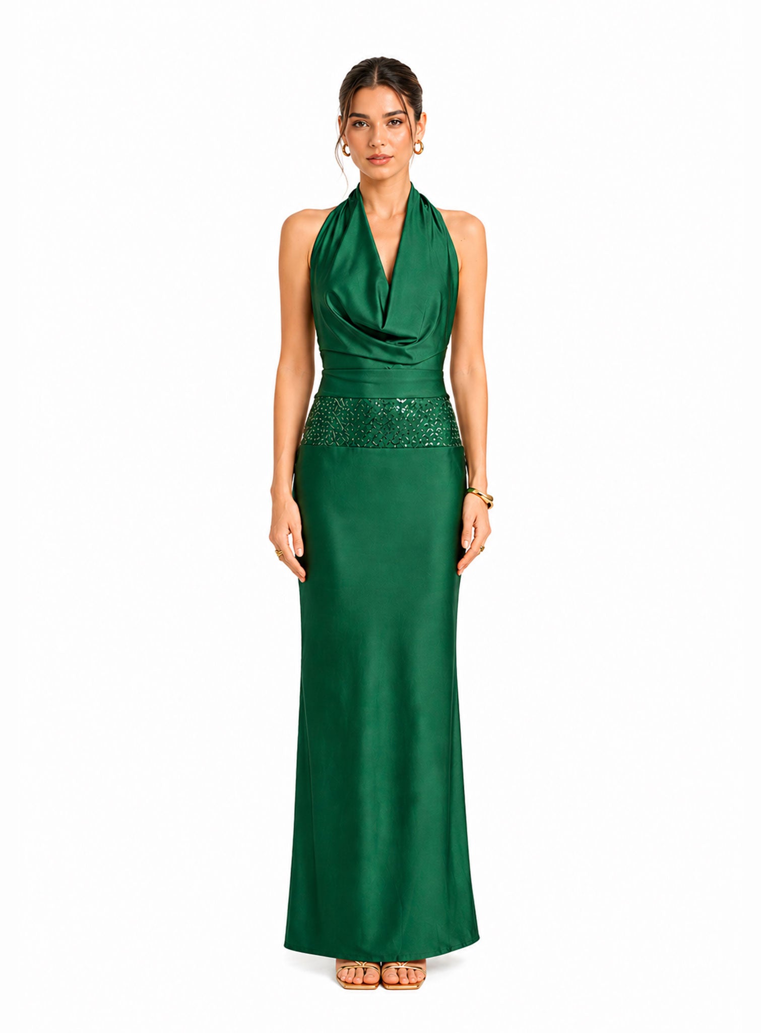 Vestido Gina Verde Botella