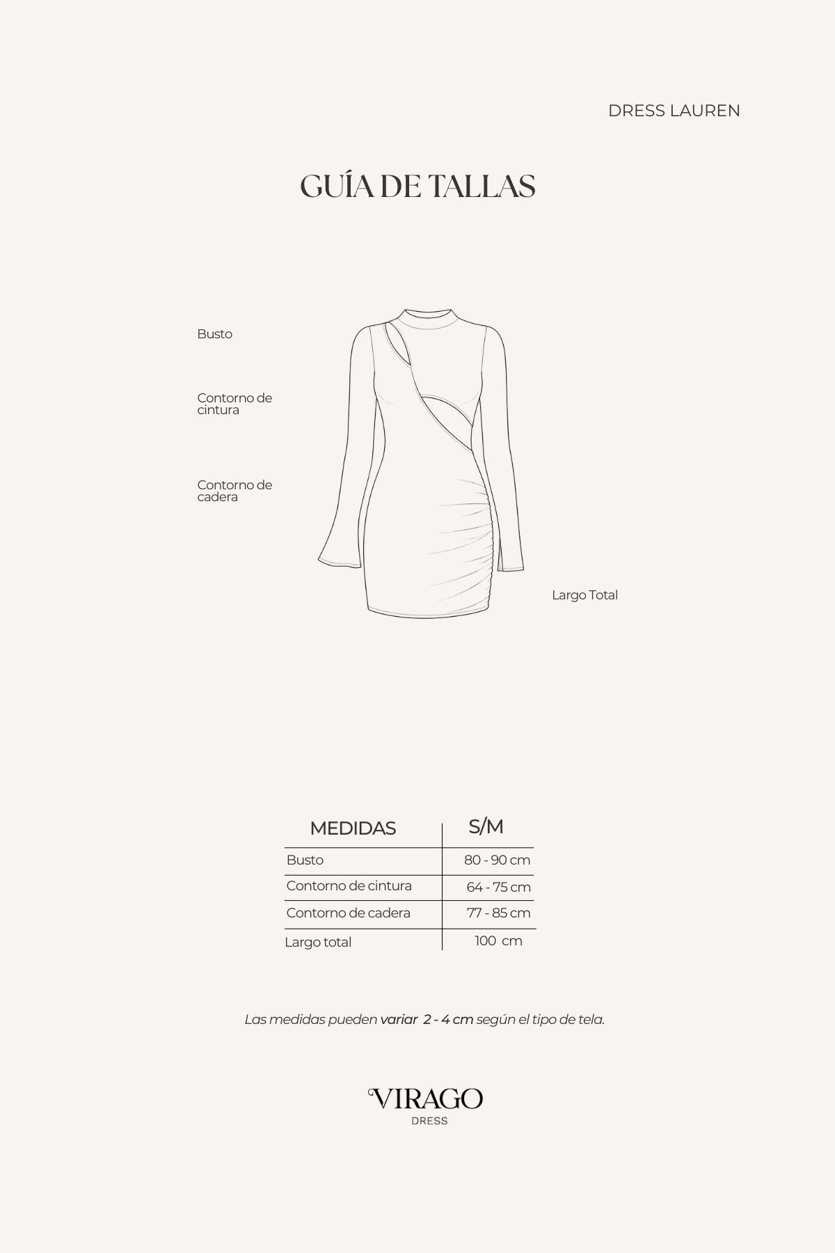 Vestido Lauren Beige