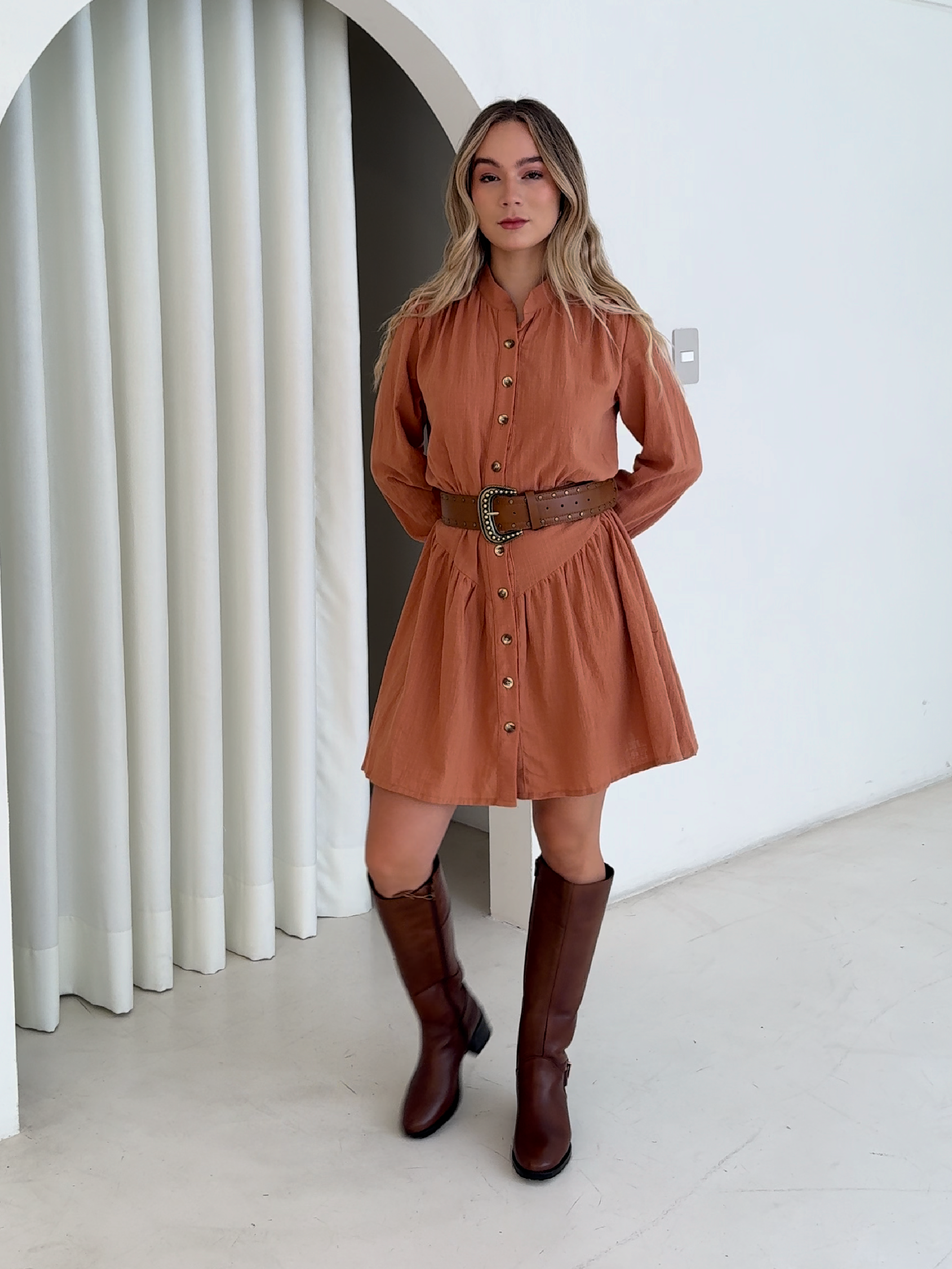 Vestido Irina Camel