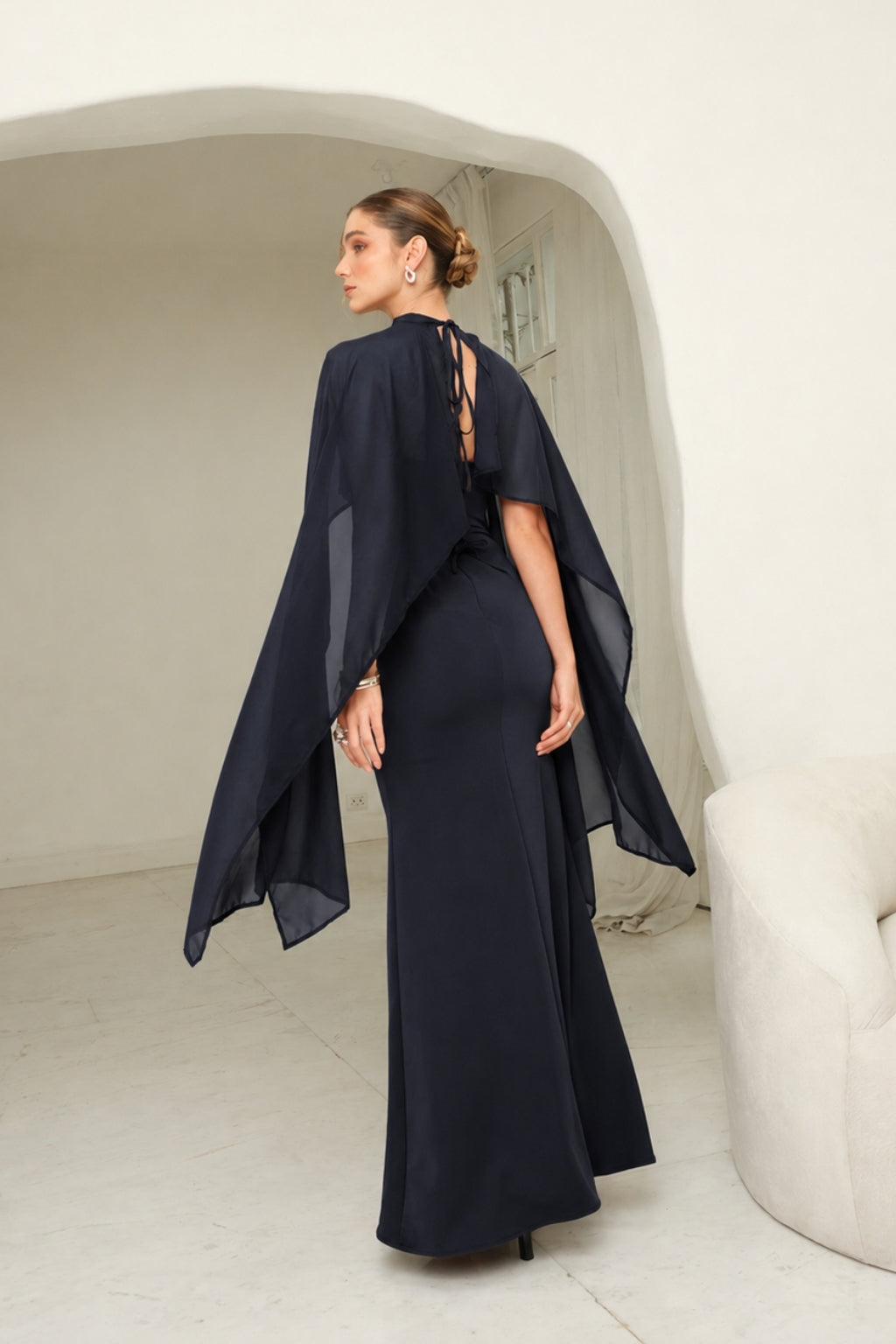 Vestido Lorena Azul Noche