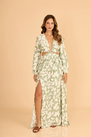 VESTIDO CAMERON - ESTAMPADO VERDE
