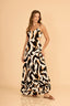 Vestido Paula Hueso con negro
