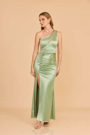VESTIDO SATIN ELEGANTE LARGO ISABELLA