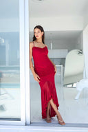 VESTIDO SELENA - ROJO VINO