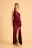 VESTIDO FIESTA LARGO SATIN MUJER ZOE