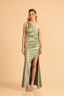 VESTIDO FIESTA LARGO SATIN MUJER ZOE