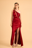 VESTIDO FIESTA LARGO SATIN MUJER ZOE