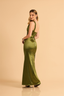 VESTIDO FIESTA LARGO ELEGANTE SATIN MUJER EMMA