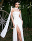 VESTIDO CORSET CON ABERTURA ATENEA - BLANCO