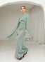 Vestido Lorena Verde Cemento