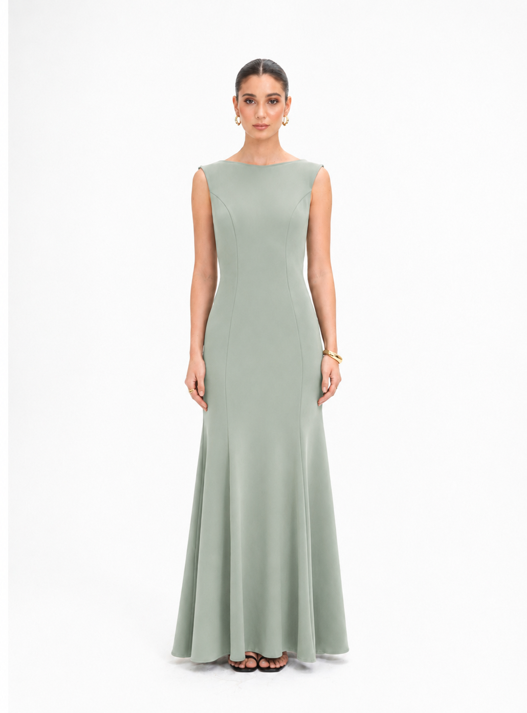 Vestido Mariana Verde Olivo
