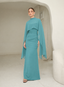 Vestido Lorena Verde Cemento