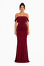 VESTIDO ELEGANTE DE FIESTA OFF SHOULDER ANTONELLA VINO