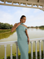 Vestido Sayda Verde Cemento
