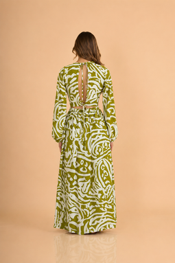 VESTIDO CAMERON - ESTAMPADO VERDE