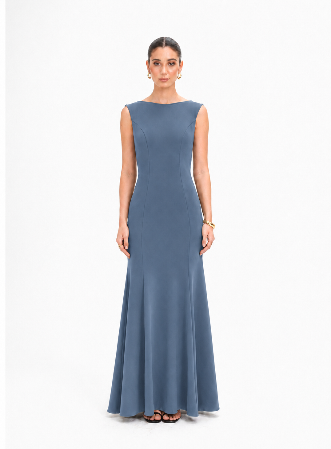 Vestido Mariana Azul Acero