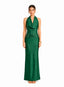 VESTIDO CON ESCOTE GINA VERDE BOTELLA