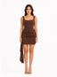 VESTIDO CORTO GIORGINA CHOCOLATE