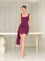 VESTIDO CORTO GIORGINA GUINDA