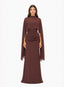 VESTIDO CON CAPA LORENA CHOCOLATE