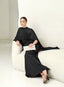 VESTIDO CON CAPA LORENA NEGRO