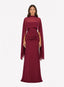 VESTIDO CON CAPA LORENA VINO