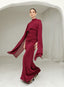 VESTIDO CON CAPA LORENA VINO