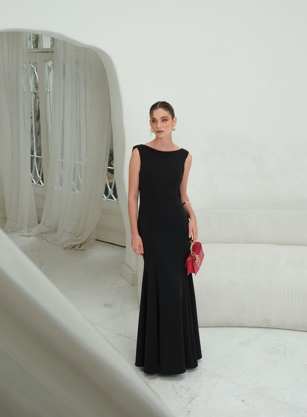 VESTIDO ESCOTE MARIANA NEGRO