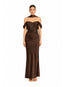 VESTIDO CON PIEDRERIA PILAR CHOCOLATE