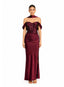 VESTIDO CON PIEDRERIA PILAR GUINDA