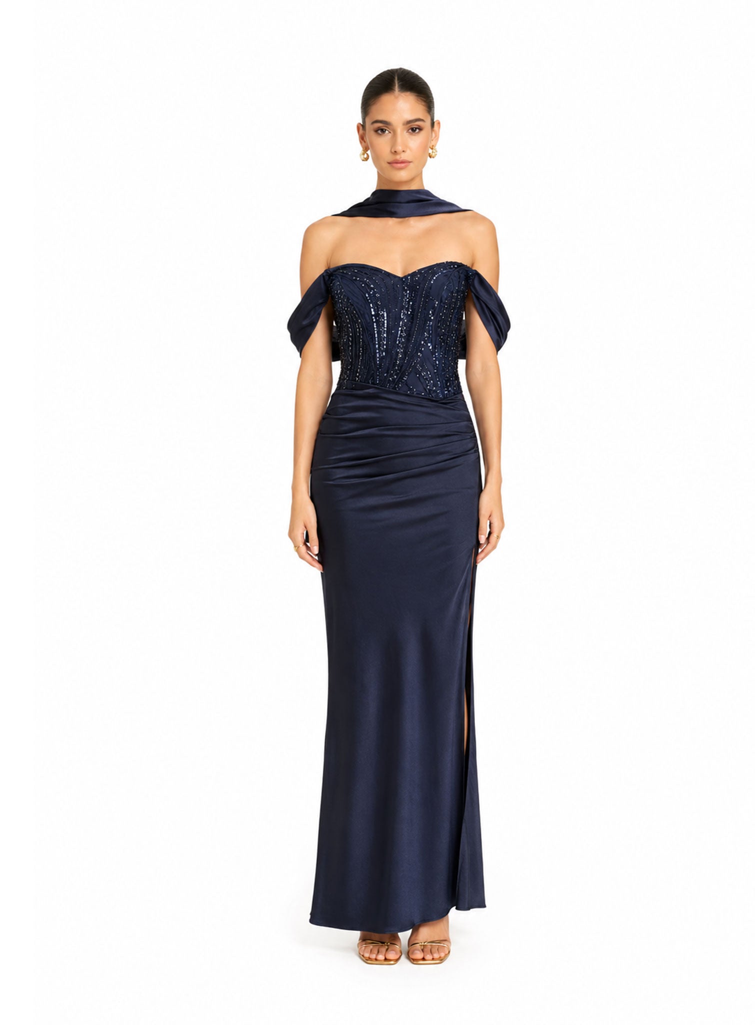 Vestido Pilar Azul Noche