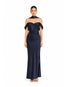 VESTIDO CON PIEDRERIA PILAR AZUL NOCHE