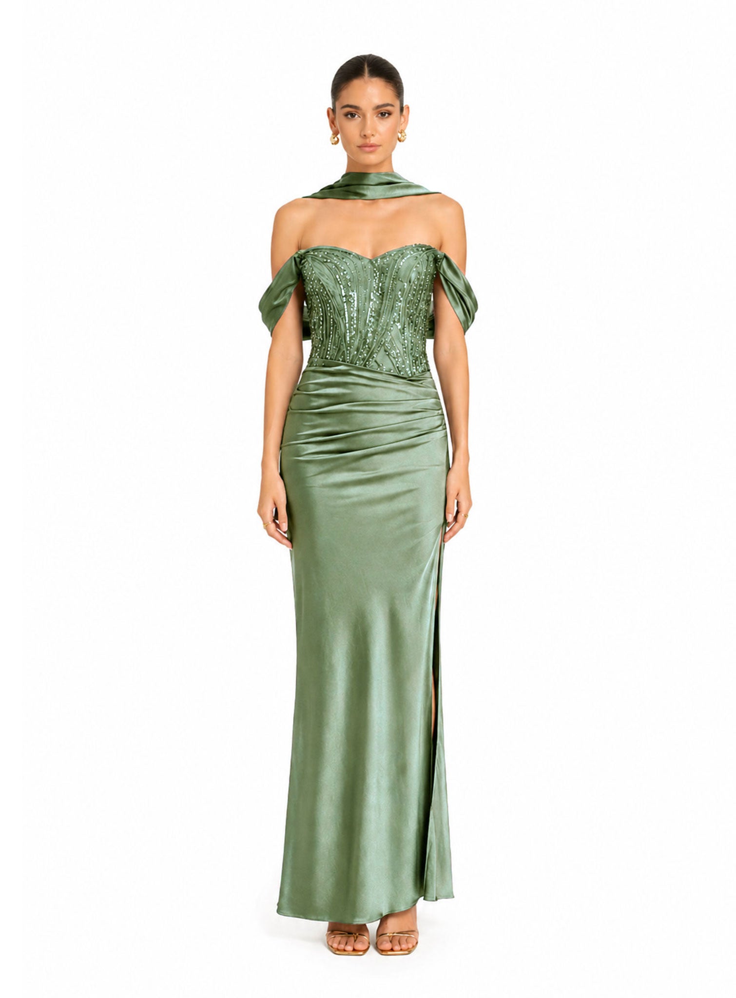 Vestido Pilar Verde Olivo