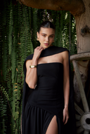 VESTIDO CORSET CON ABERTURA ATENEA - NEGRO