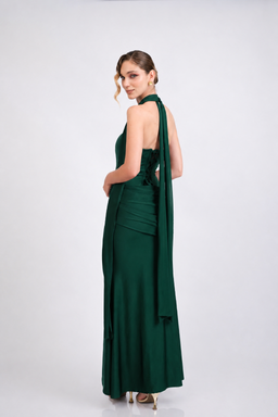 Vestido Lima Verde Botella