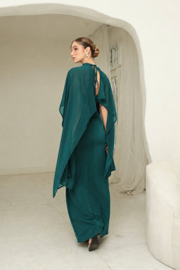 Vestido Lorena Verde Botella