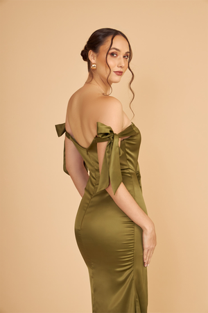 VESTIDO VIOLETA - VERDE OLIVO