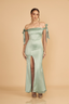 Vestido Violeta Verde Cemento