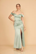 VESTIDO IVANA - VERDE CEMENTO