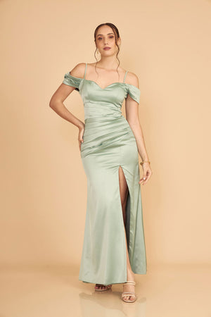 VESTIDO IVANA - VERDE CEMENTO