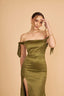 Vestido Violeta Verde Olivo