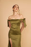 Vestido Violeta Verde Olivo