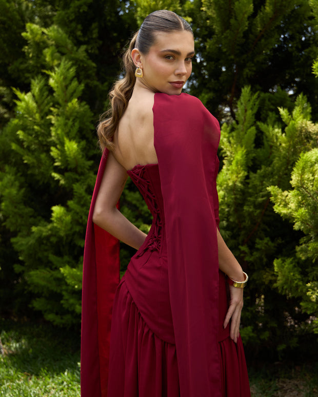 Vestido Atenea Guinda