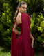 VESTIDO CORSET CON ABERTURA ATENEA - GUINDA
