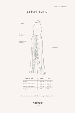 VESTIDO ELEGANTE HALTER CLARISSA GUINDA