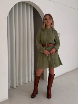 VESTIDO IRINA - VERDE MILITAR